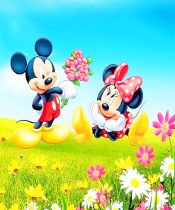 Minnie and Mickey Mouse paint by numbers