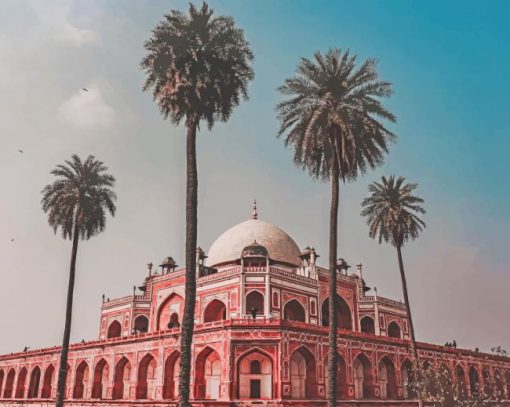 New Delhi Humayuns Tomb paint by number