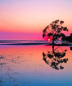 Nudgee Beach Australia paint by numbers