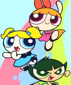 Powerpuff Girls paint by numbers