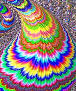 Rainbow Psychedelic Art paint by number