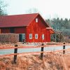 Red Beautiful Barn paint by number