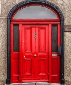 Red Door Frame Paint By Numbers