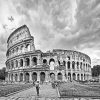 Rome Colosseum Black And White paint by number