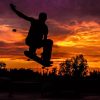 Skateboarding At Sunset paint by number