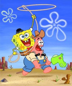 Happy Spongebob & Patrick Paint By Numbers