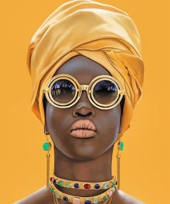 Stylish African Woman paint by number