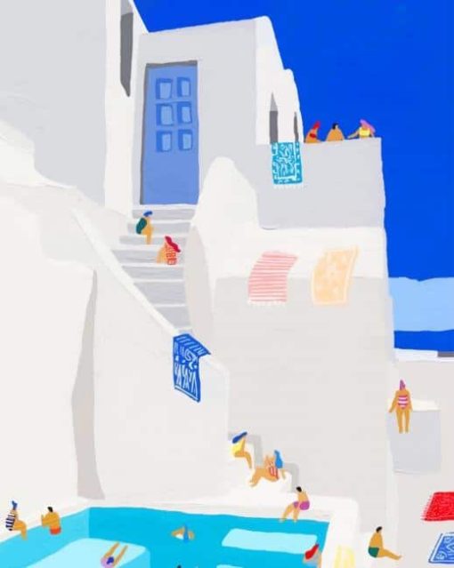 Summer Santorini paint By Numbers