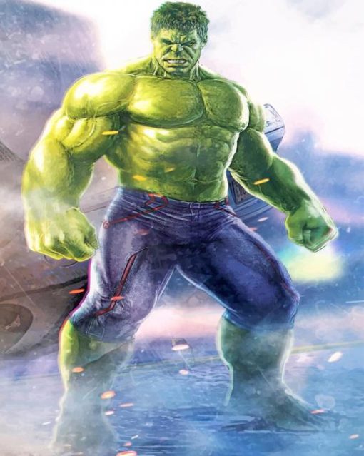 Superhero Hulk paint by numbers