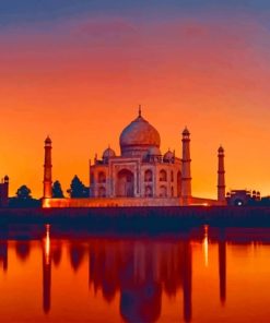 Taj Mahal India Sunset paint by number