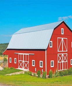 Traverse City Wedding Barn paint by number