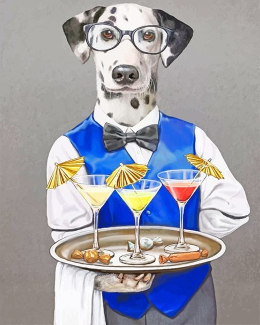 Waiter Dalmatian paint by number