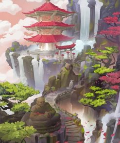 Waterfall Japan Paint By numbers