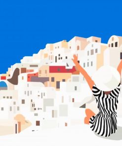 Woman Enjoying Greece paint By numbers