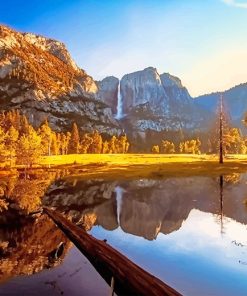 Yosemite Valley View California paint by number