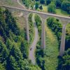 Aerial View Of Gray Concrete Bridge paint by numbers