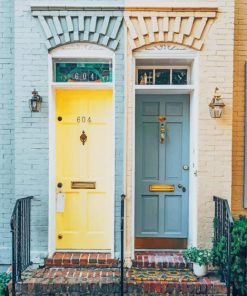 Alexandria Virginia Doors paint by numbers