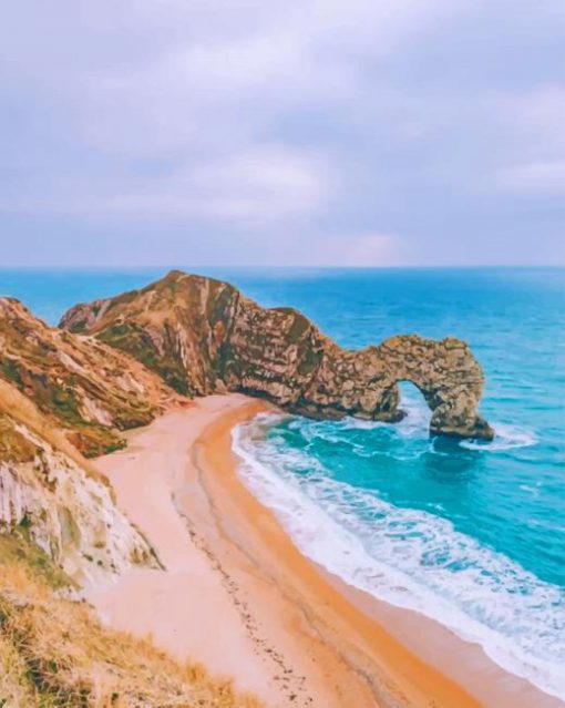 Durdle Door Beach paint by numbers