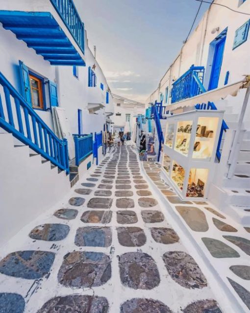 Mykonos Greece paint by numbers