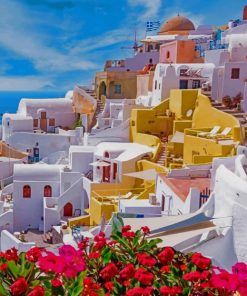 Santorini In Greece paint by numbers