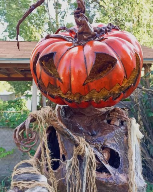 Jack-o'-lantern Pumpkin paint by numbers