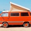 Orange Van On Beach paint by numbers