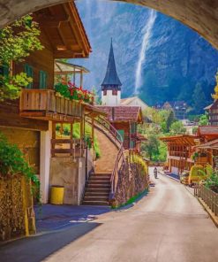 Lauterbrunnen Switzerland paint by numbers