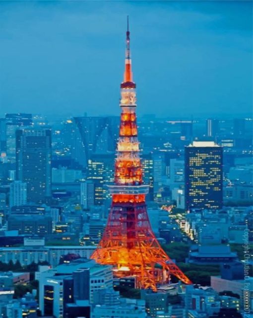 Tokyo Tower paint by numbers