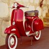 Red Vespa paint by numbers