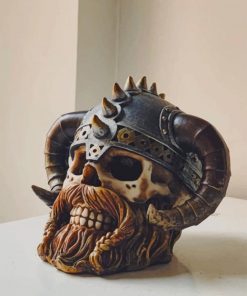 Vikings Skull And Helmet paint by numbers