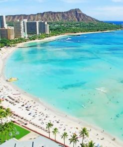 Waikiki Beach Hawaii paint by numbers