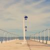 White Lamp Post Near Ocean paint by numbers