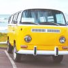 Yellow Van On Beach paint by numbers