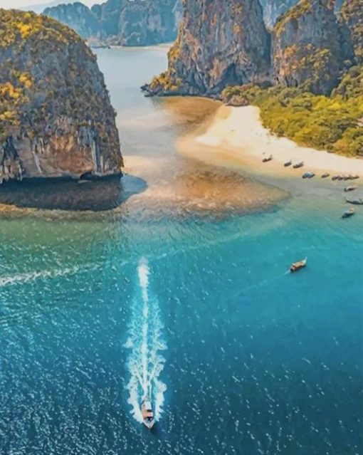 Ban Ao Nang krabi Thailand paint by numbers