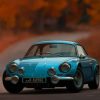 Blue Alpine Car In Nature paint by numbers