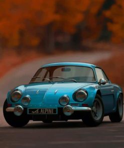 Blue Alpine Car In Nature paint by numbers