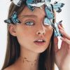 Blue Butterflies On Girl Face paint by numbers