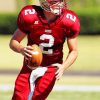 Football Player With Ball Running On Green Field During Daytime paint by numbers