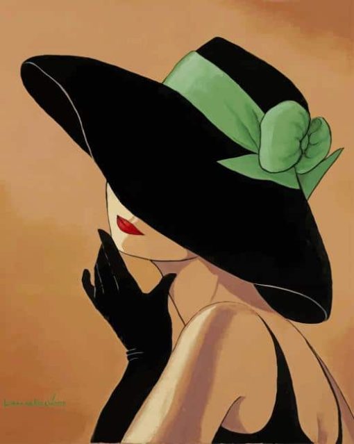 Girl With A Black Hat paint by numbers