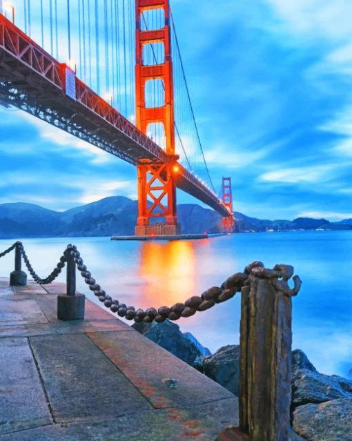 Golden Gate Bridge California paint by numbers