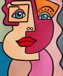 Laurent Folco Woman Face paint by numbers