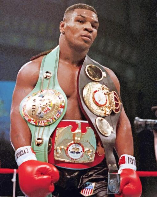 Mike Tyson World Champ Belts paint by numbers