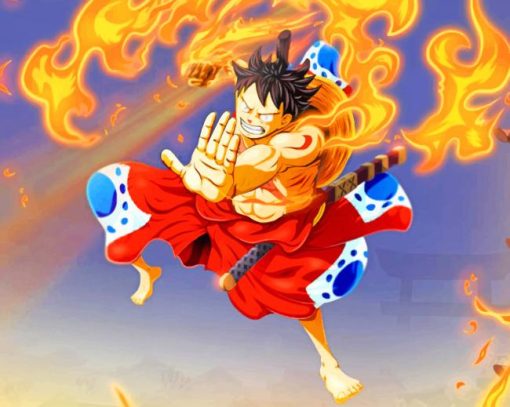 One Piece Hawk Gun Monkey D Luffy paint by numbers