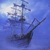 Pirate Ship In The Moonlight paint by numbers