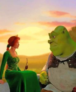 shrek And Princess Fiona paint by numbers