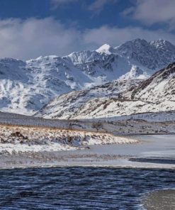 Snow Covered Peaks In Snowdonia paint by numbers