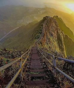 Stairway To Heaven Oahu Hawaii paint by numbers