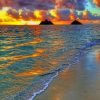 Sunset In Lanikai Beach Hawaii paint by numbers