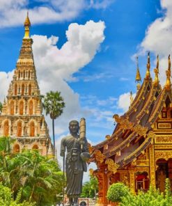 Wat Chedi liam Thailand paint by numbers