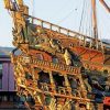 Wooden Old Ship paint by numbers